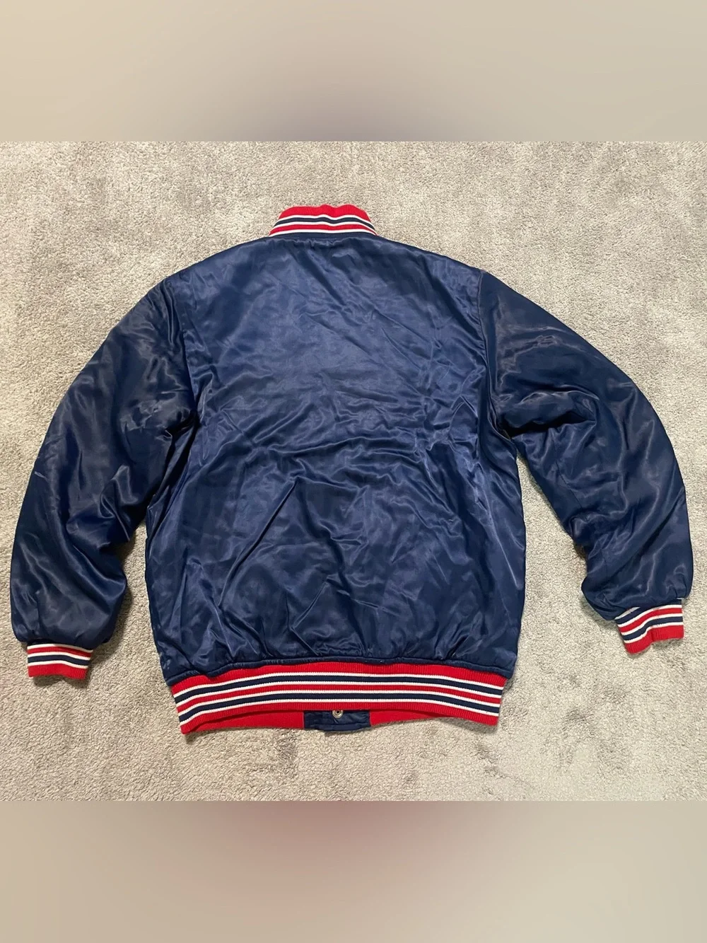 Vintage 80s Boston Red Sox Satin Jacket Youth 16 Adult XS S Twins Enterprises